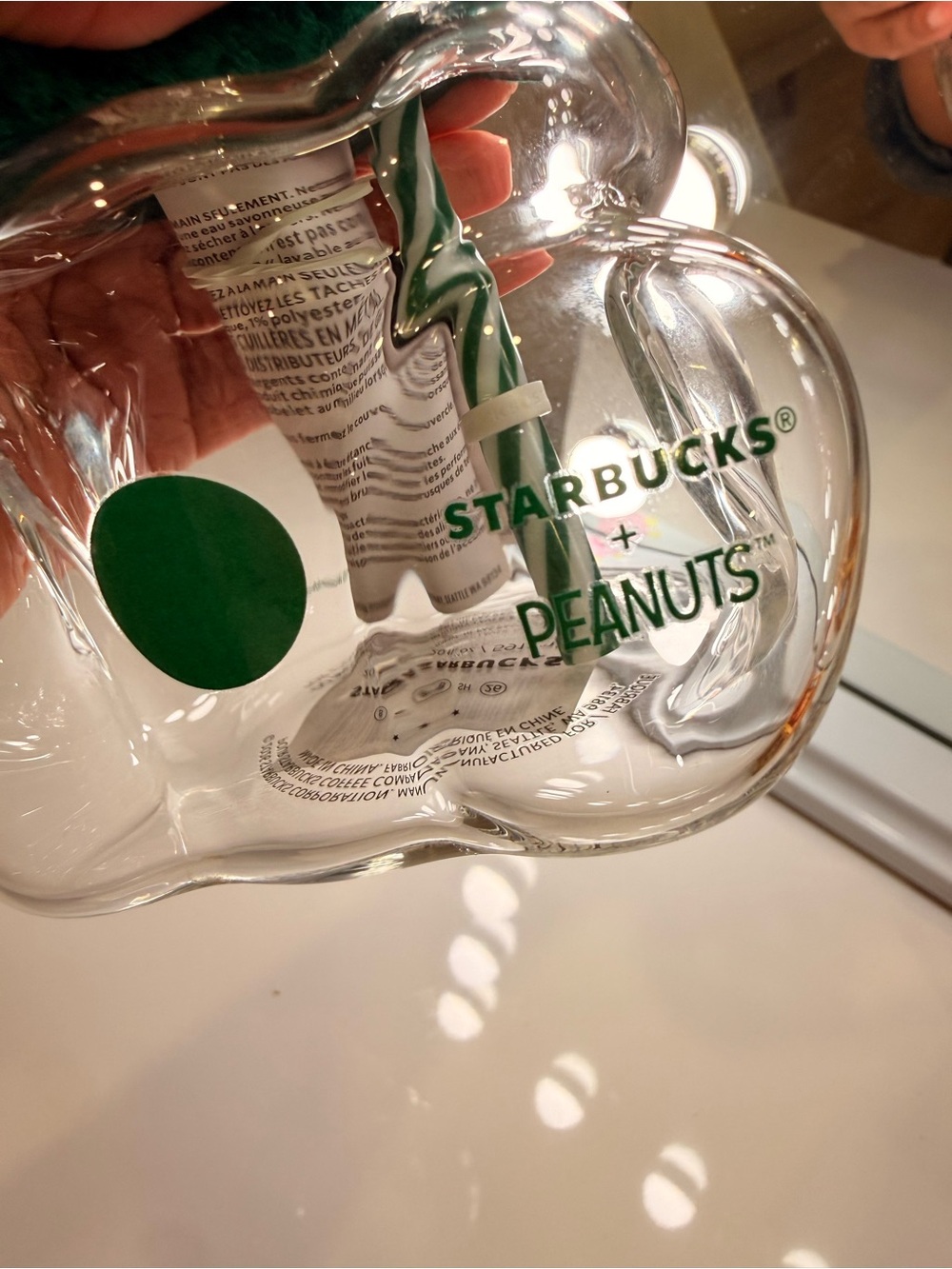 Starbucks x Peanuts Snoopy Glass Cold Cup 20oz - Picture 4 of 5